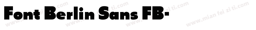 Font Berlin Sans FB字体转换